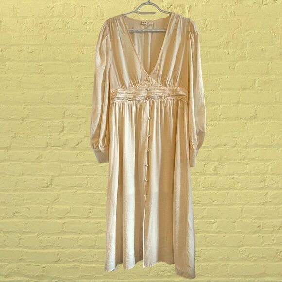 By the River Gabriella dress long billowy sleeves midi length romantic - Picture 7 of 16